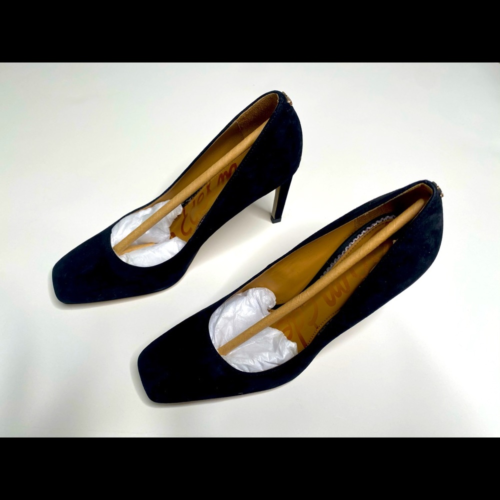Sam Edelman Beth Square Toe Heels Suede size 6.5